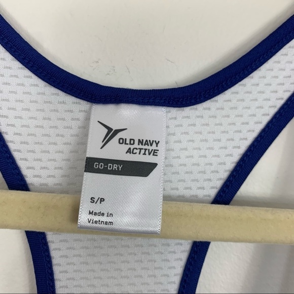 Old Navy Mesh Americana Pattern Royal Blue White Tank Top Size Small - Picture 2 of 10